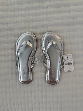 J. Crew Little Girls Metallic Sandals - size 12 - NWT